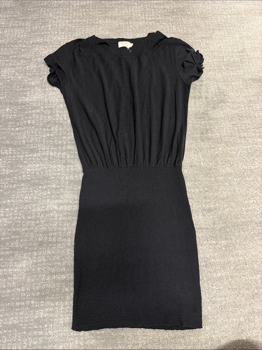 Nation Ltd Black Short Sleeve Fitted Dress